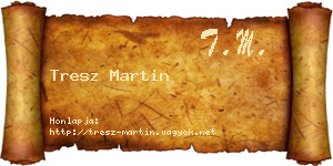 Tresz Martin névjegykártya